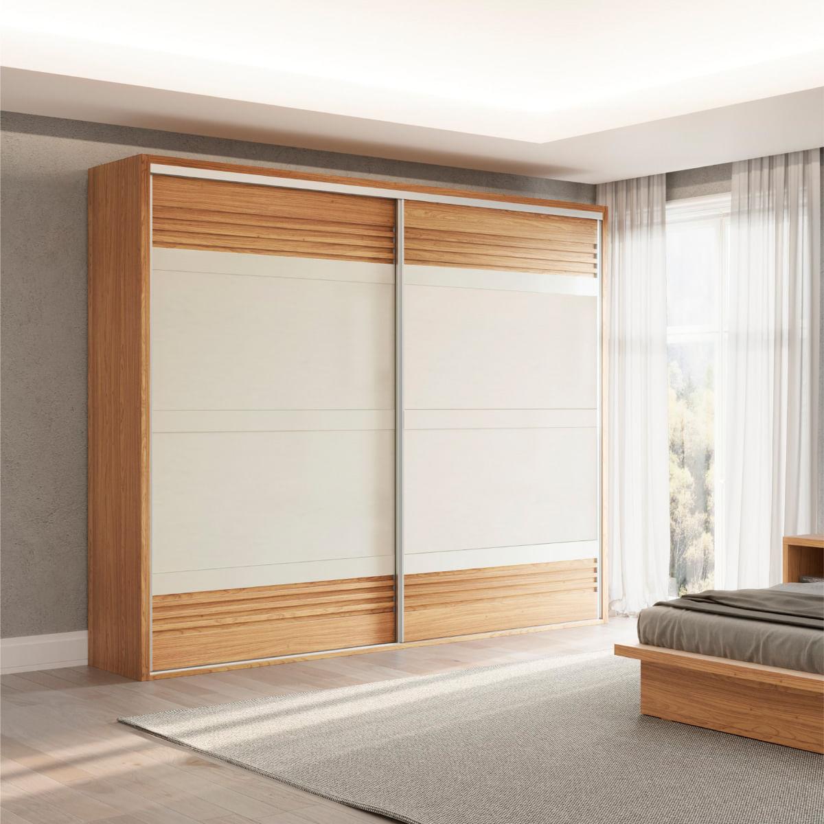 Guarda-Roupa com 2 Portas de Correr 267 cm Freijó TW603 JJ Dalla Costa
