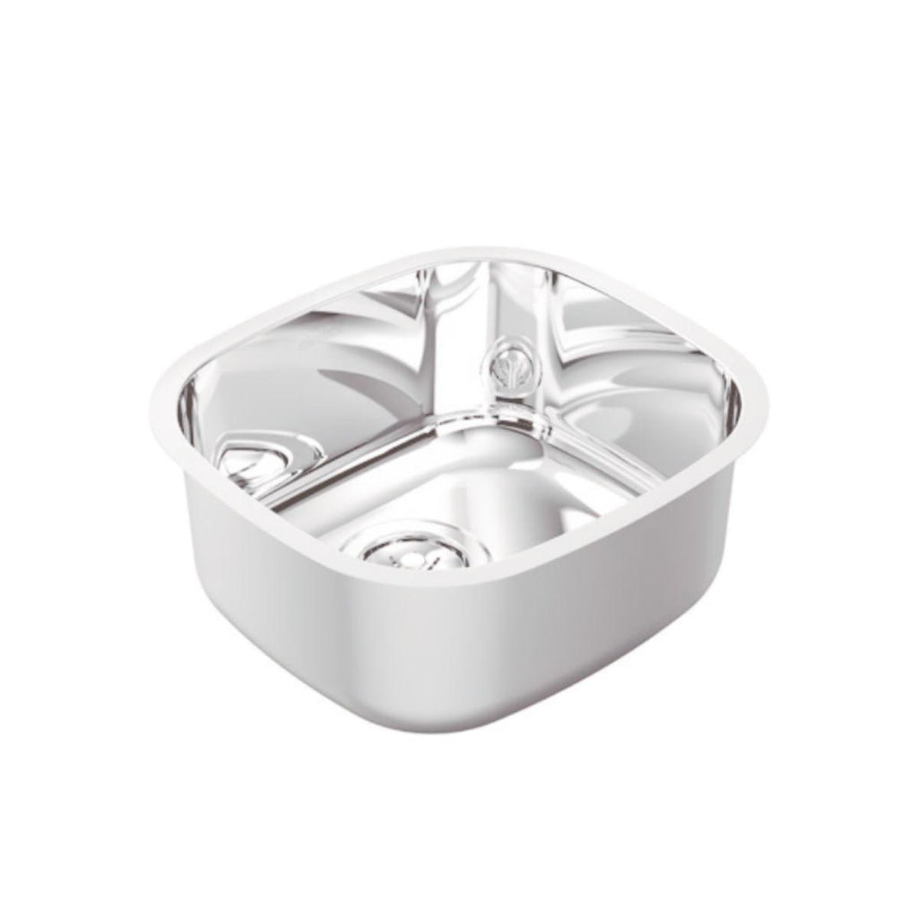 Cuba de Embutir Docol Invicta 37x34x18 cm em Aço Inox Alto Brilho com Válvula 4.1/2"