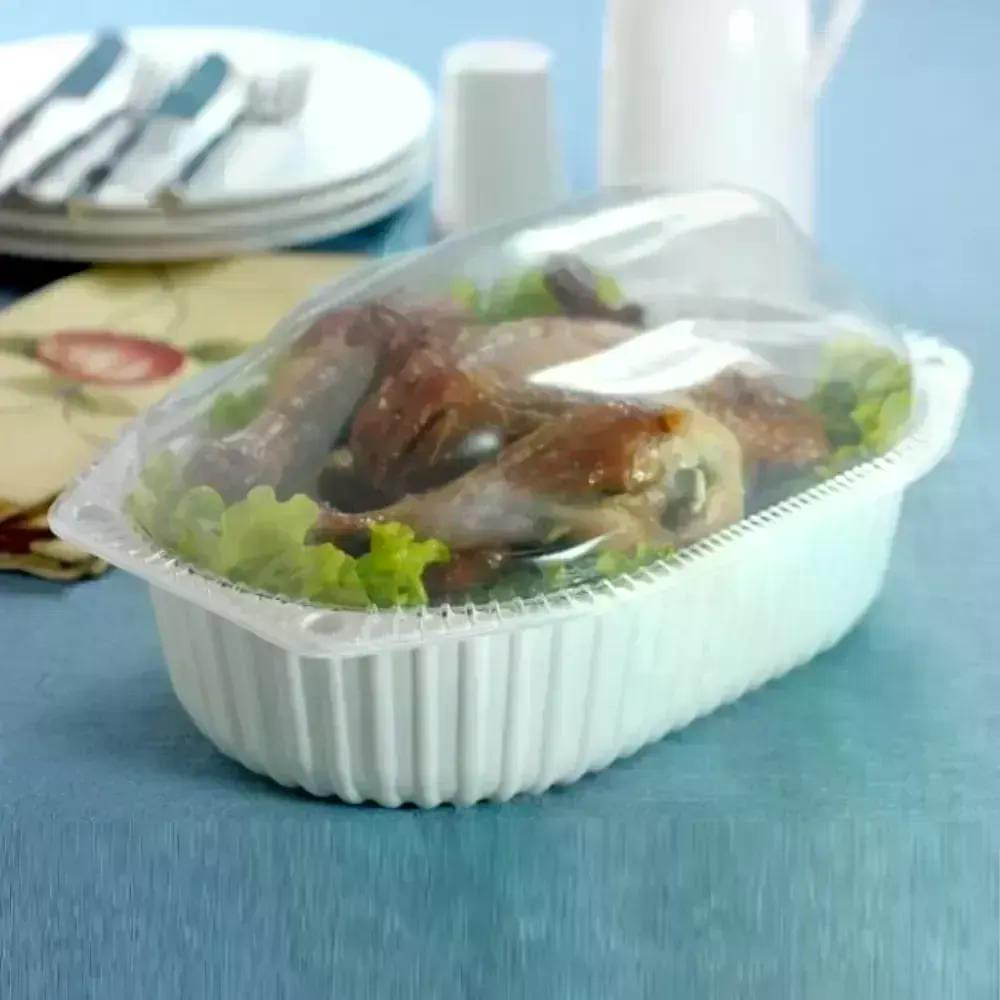 100un Embalagem para Frango Assado G100 Branco Galvanotek
