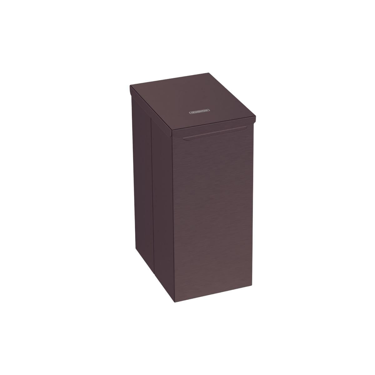 Lixeira Tramontina Luz Slim Swivel Aço Inox Black Matte 5,5 L Outlet
