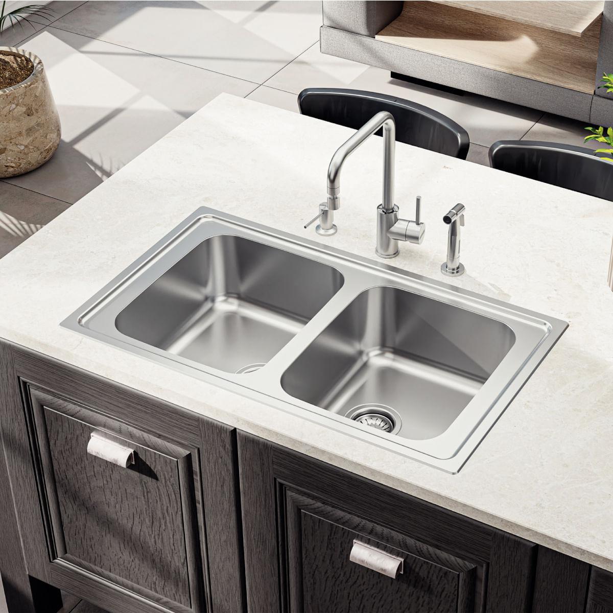 Cuba de Sobrepor Tramontina Marea Deep 2C 34 em Aço Inox Acetinado 86 x 50 cm Outlet