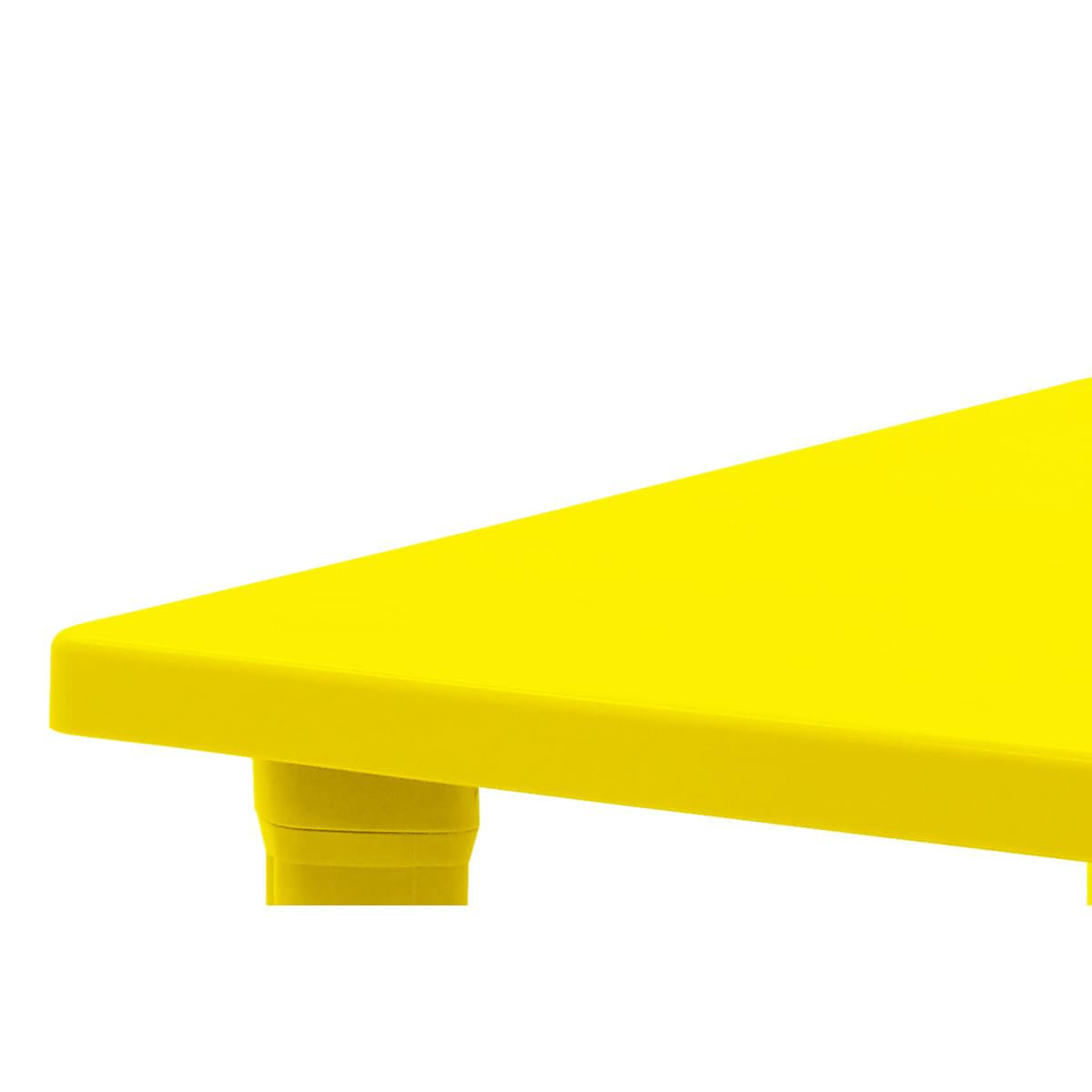 Mesa Tramontina Sancho 80 x 80 cm em Polipropileno Amarelo Basic