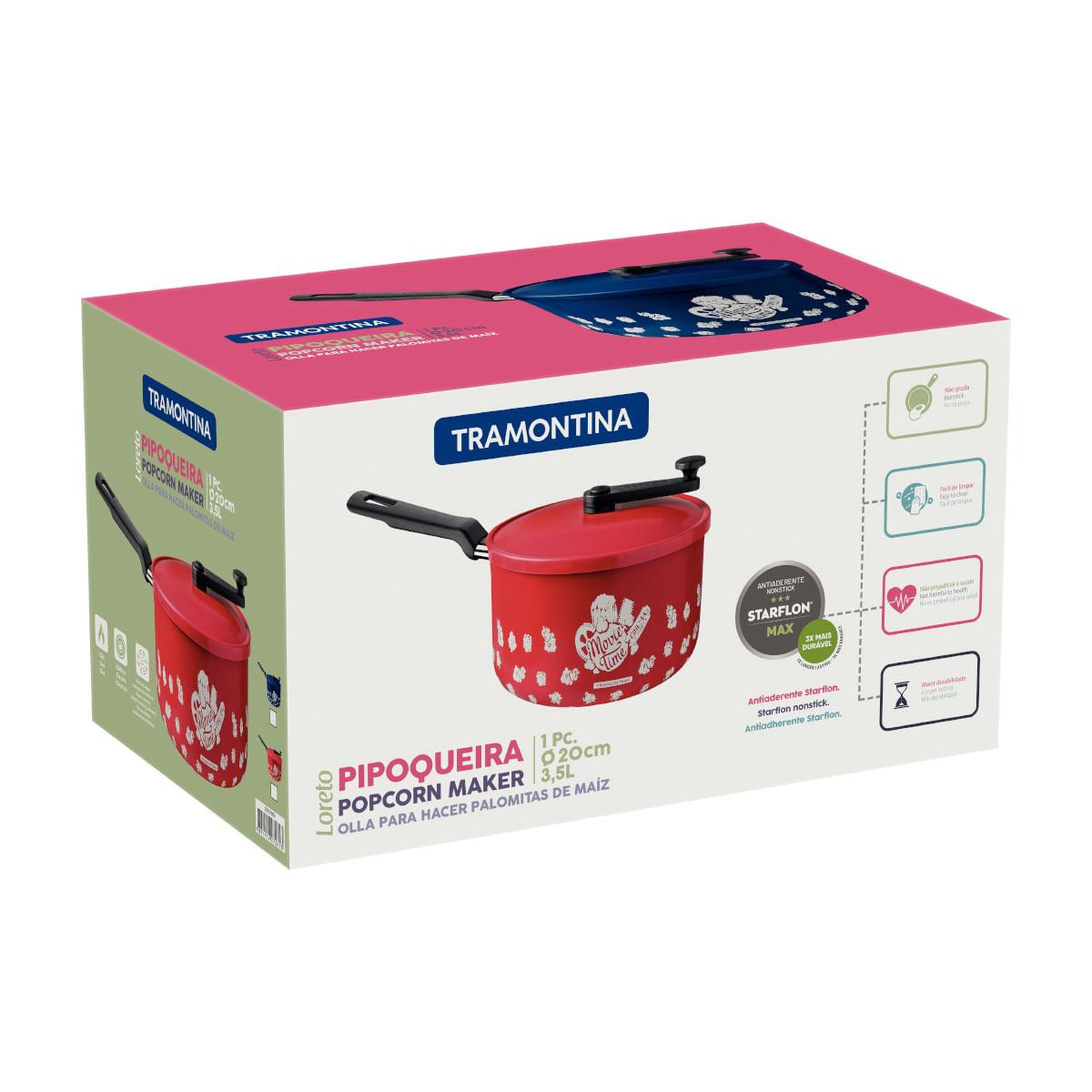 Pipoqueira Tramontina Loreto em Alumínio Starflon Max Azul 20 cm 3,5 L