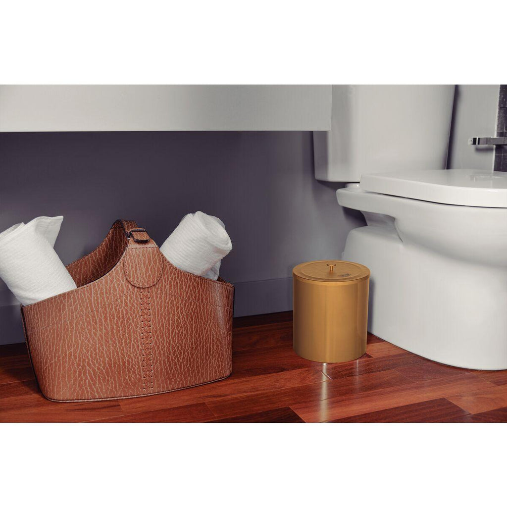 Lixeira Tramontina Útil em Aço Inox Scotch Brite com Revestimento Verniz Gold 5 Litros