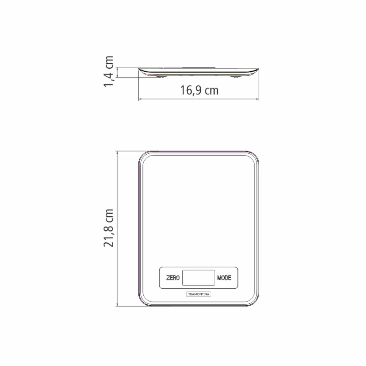 Balança Digital para Cozinha Tramontina Adatto em Aço Inox