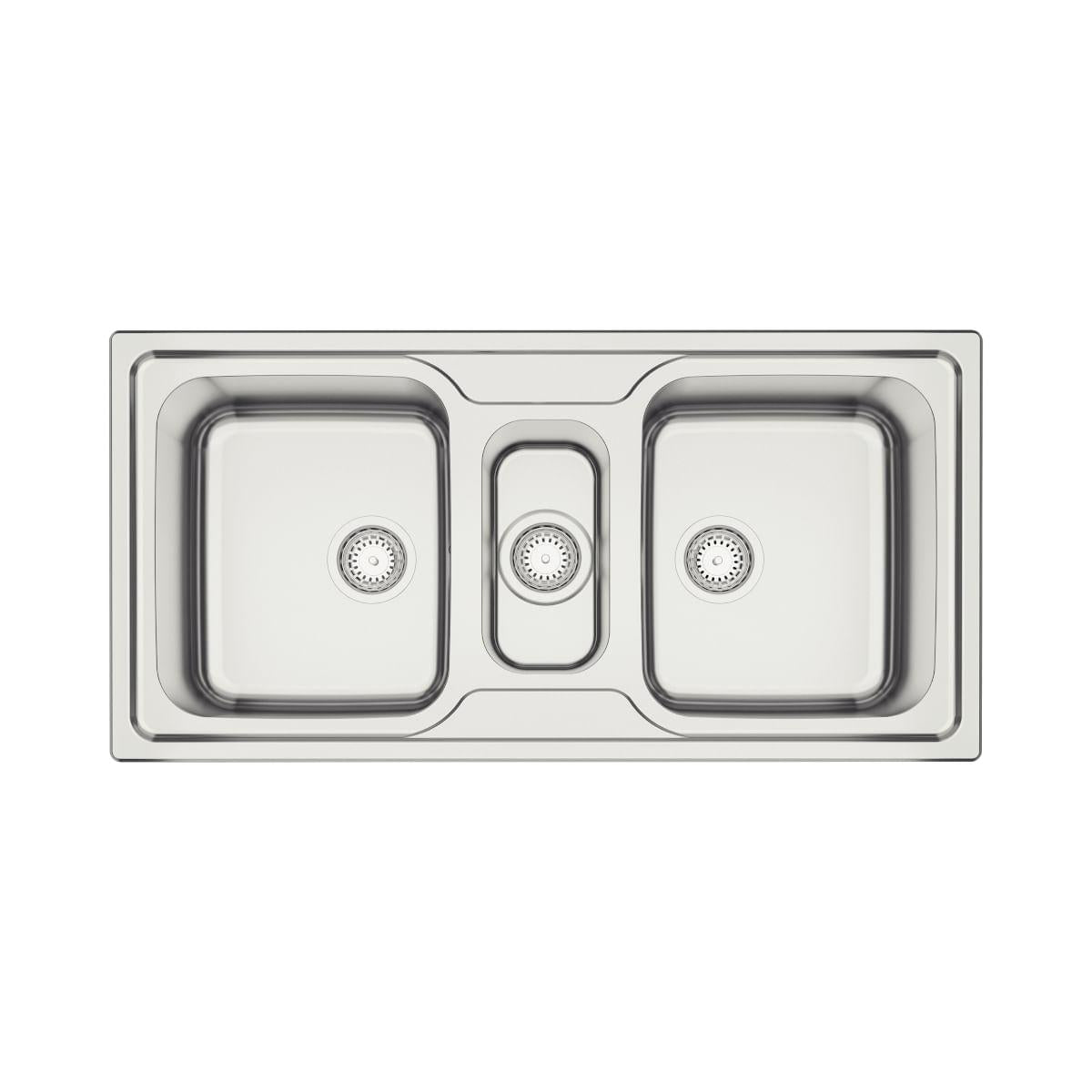 Cuba de Sobrepor Tramontina Marea Deep 100x50cm Aço Inox Escovado Outlet