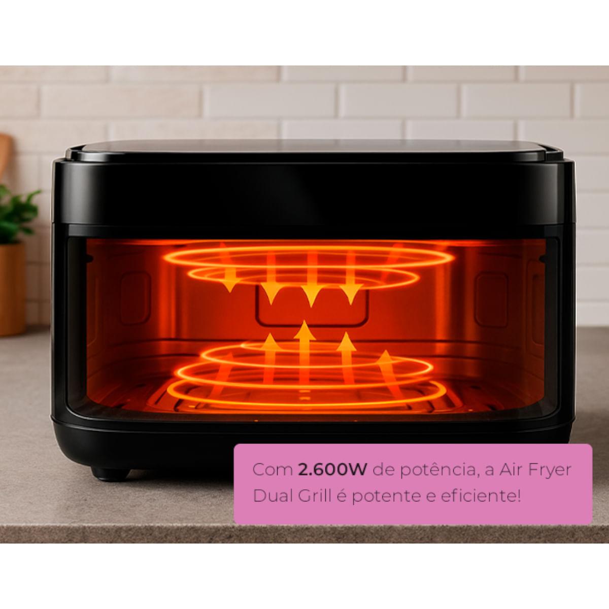 Air Fryer Fischer Dual Grill Preto 6 litros 127V