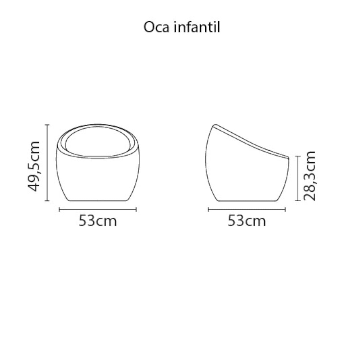 Poltrona Oca Infantil Tramontina em Polietileno Azul