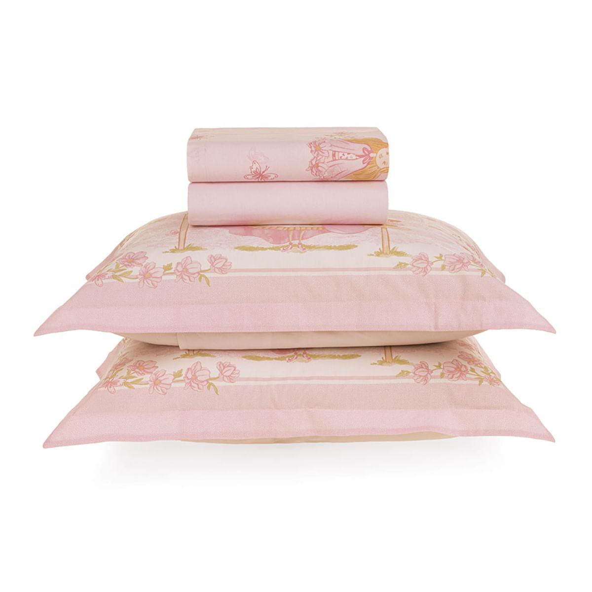Jogo de Cama Casal Karsten Infantil Amora 220x250cm 100% Algodão