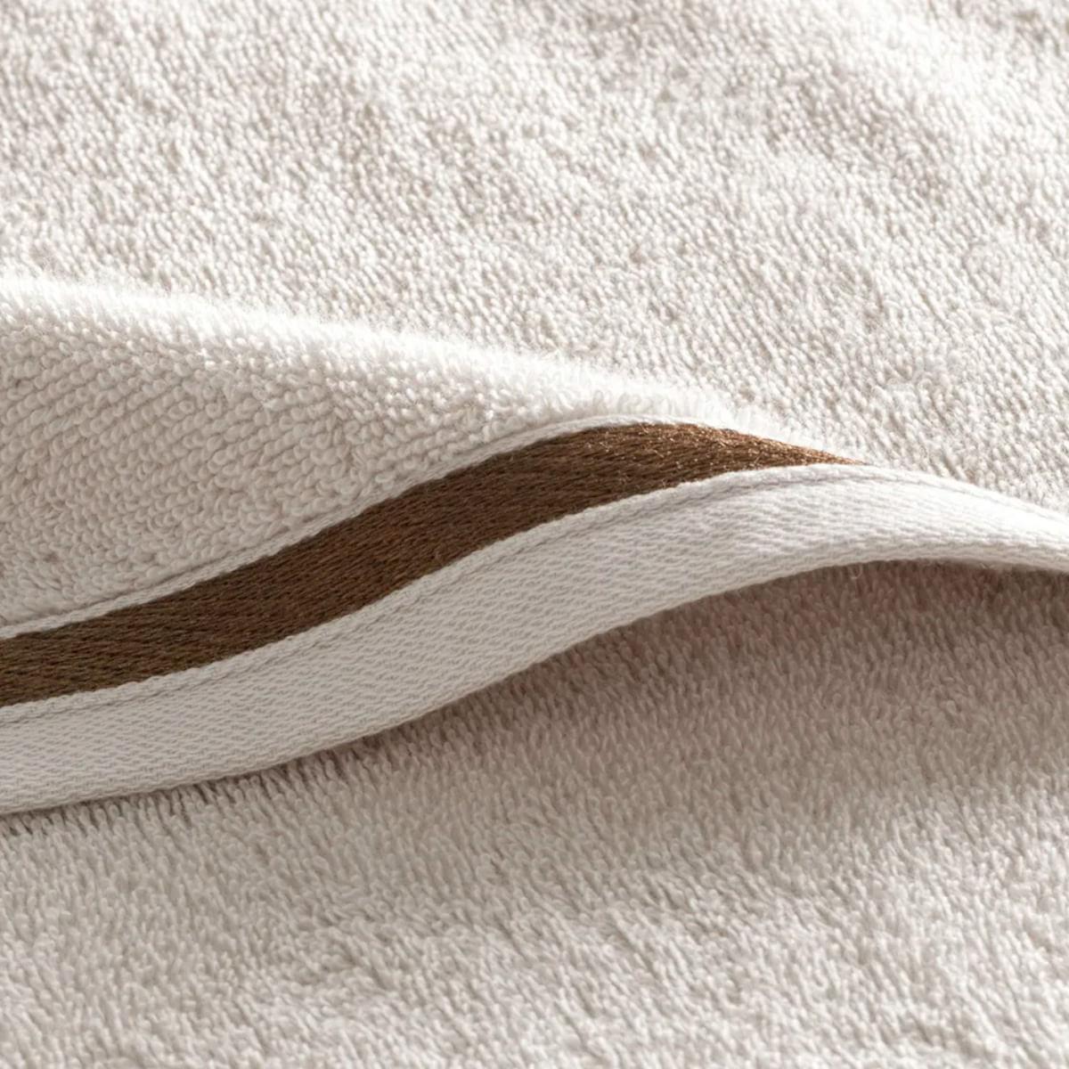 Toalha de Rosto Karsten Fio Penteado Lumina Ivory Marrom