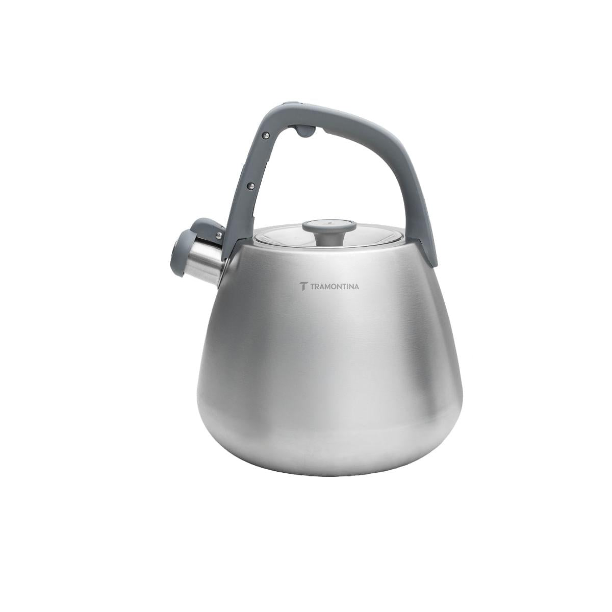 Chaleira com Apito Indução Tramontina 4L em Aço Inox Cabo de Nylon