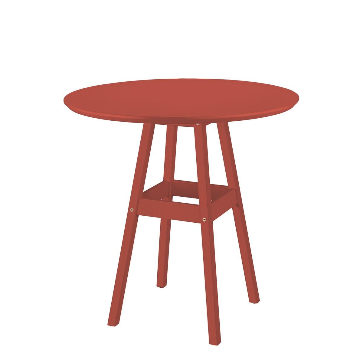 Mesa de Madeira Pub Tramontina 80 x 80 cm Vermelha 91453080