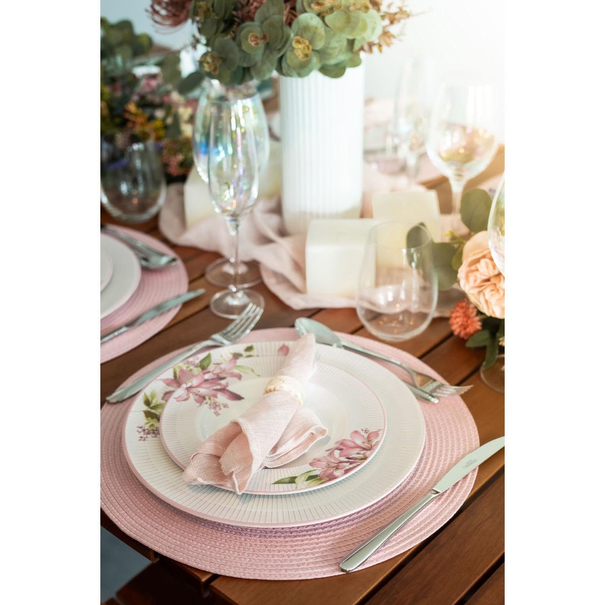 Aparelho de Jantar Tramontina Poème em Porcelana Decorada 20 Peças