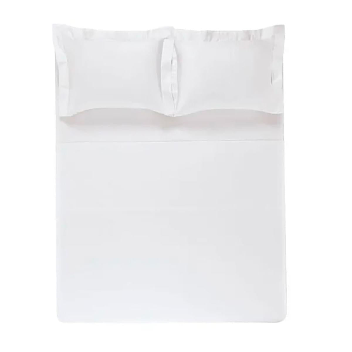 Jogo de Cama Queen 300 Fios Karsten 100% Algodão Bossa Branco