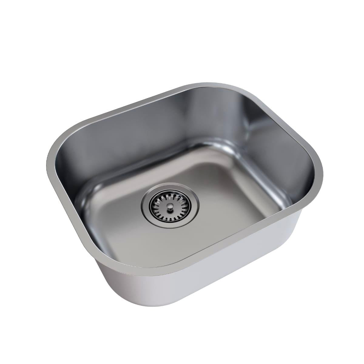 Cuba n.0 Docol Invicta 40x34x18 cm em Aço Inox Acetinado com Válvula 4.1/2"