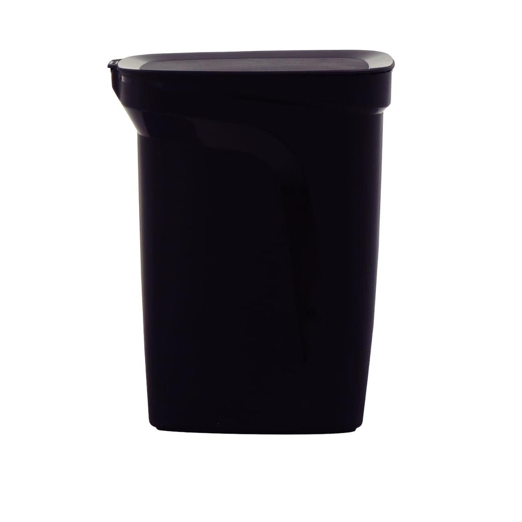 Lixeira Tramontina Compact 10 L em Polipropileno Preto com Haste em Aço Galvanizado