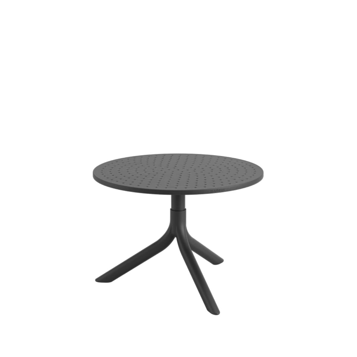 Mesa Redonda de Apoio Livy Aurah 60x43cm Preta Polipropileno Plaxmetal