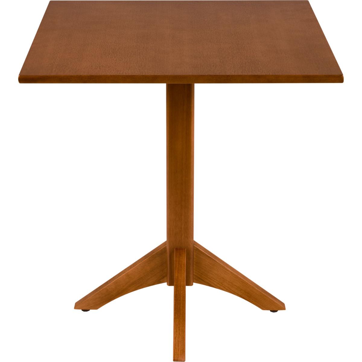 Mesa de Madeira Tramontina London Coluna Central Quadrada em Tauarí Amêndoa 4 Lugares 70 cm