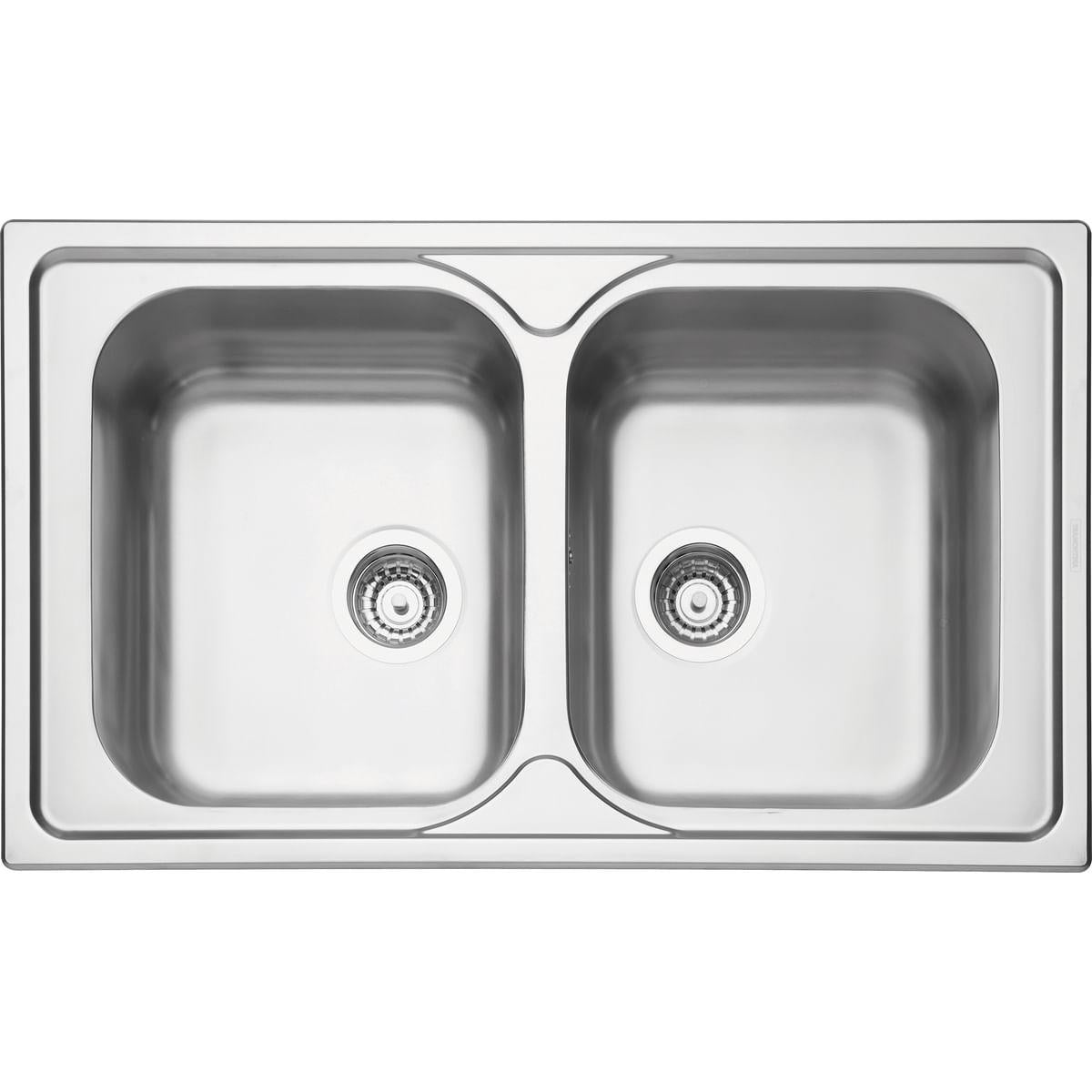 Cuba de Sobrepor Tramontina Marea 2C 34 Aço Inox Acetinado 86 x 50 cm