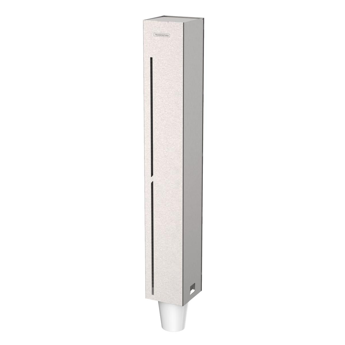 Suporte para Copos Descartáveis Tramontina em Aço Inox com Acabamento Scotch Brite