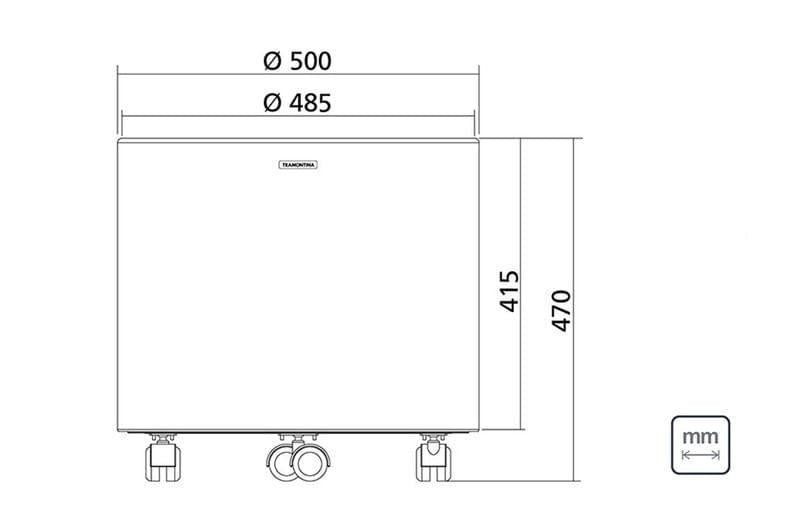 Cachepô Belt Inox Polido 50x47cm Tramontina 94540706
