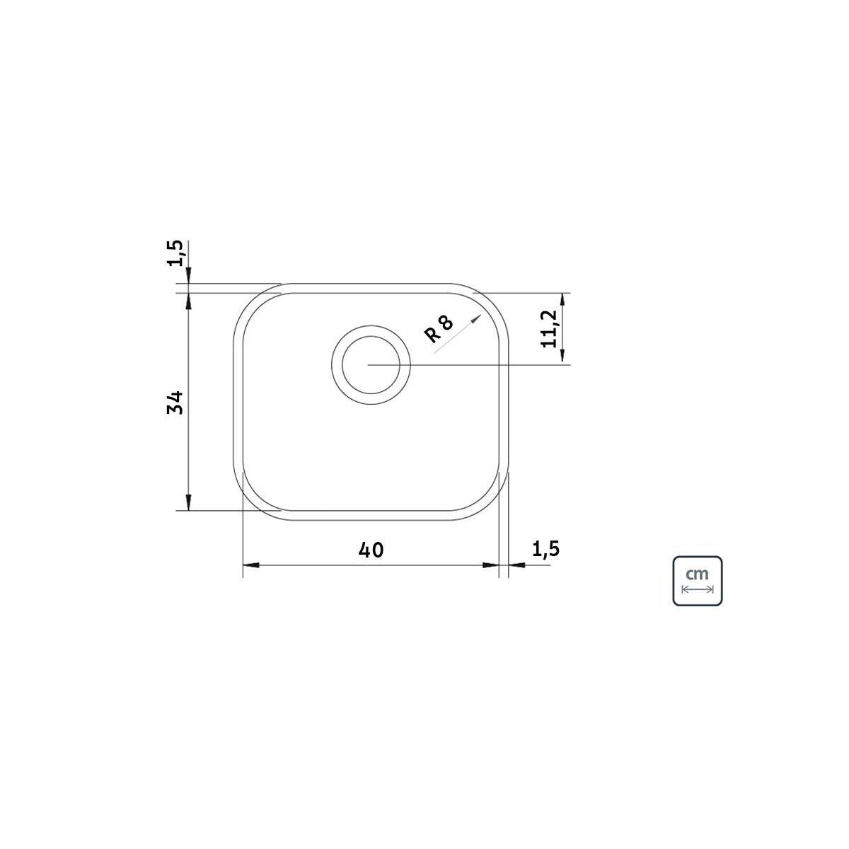 Tanque de Embutir Tramontina Compact 20 Litros em Aço Inox Acetinado 40 x 34 cm