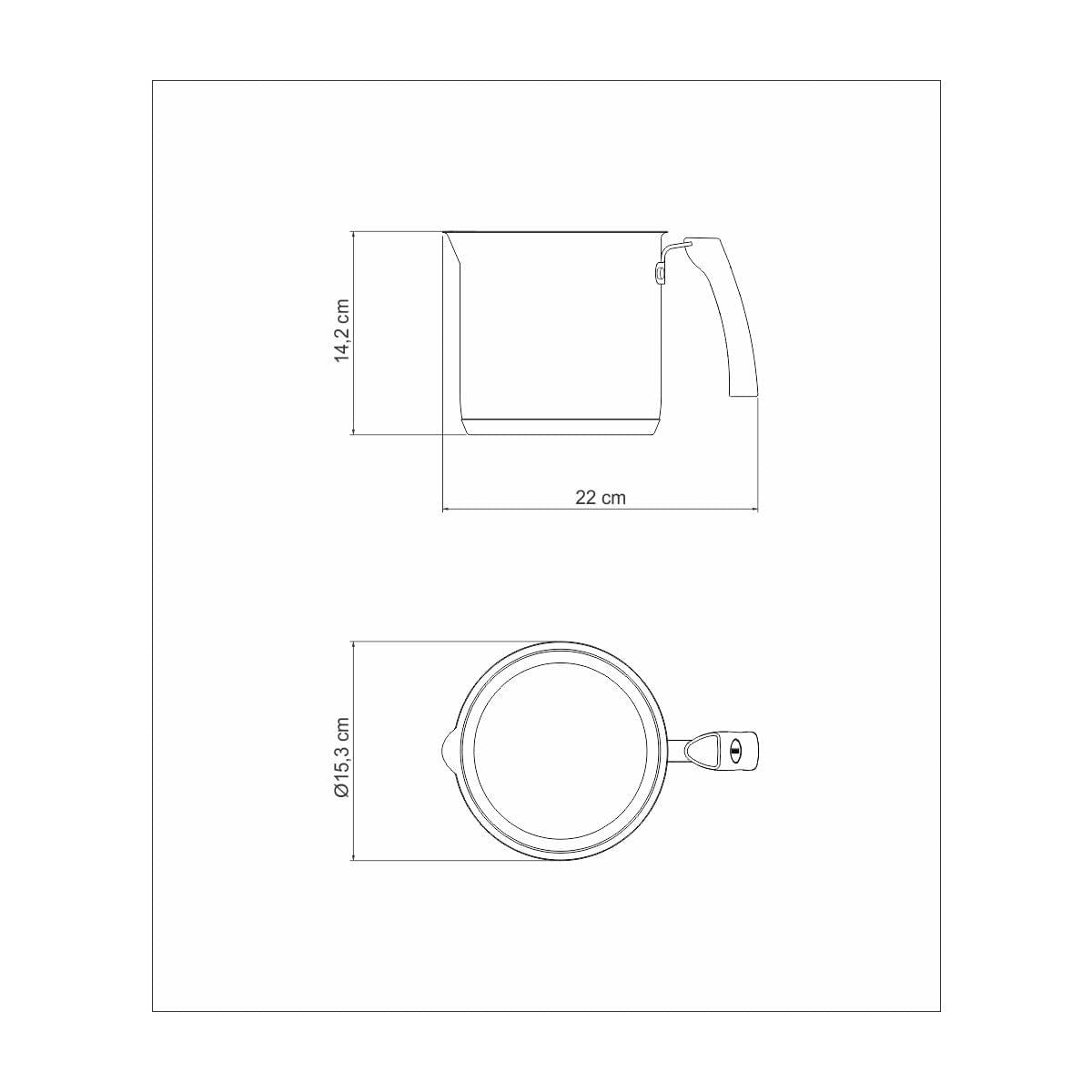 Fervedor Tramontina Solar Ceramic 14 cm 2 Litros em Aço Inox Interior em Cerâmica
