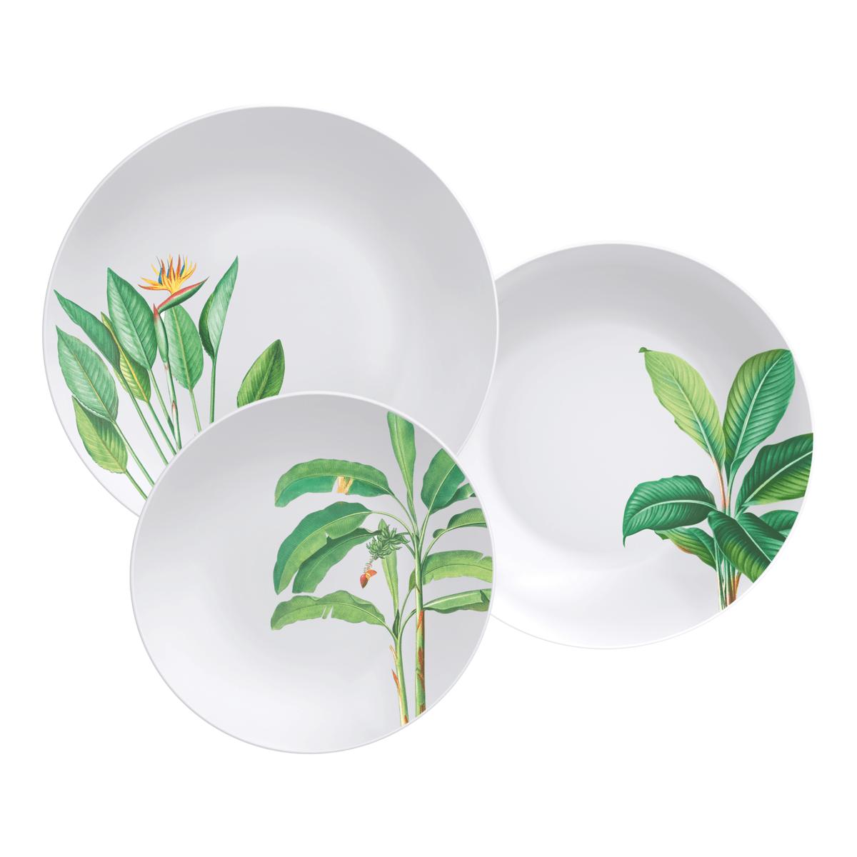 Jogo de Pratos Tramontina Graziela em Porcelana Decorada 12 Peças