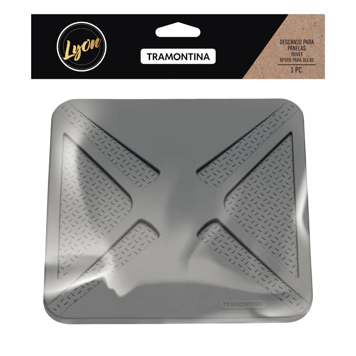 Descanso de Panela Tramontina Lyon em Silicone Cinza