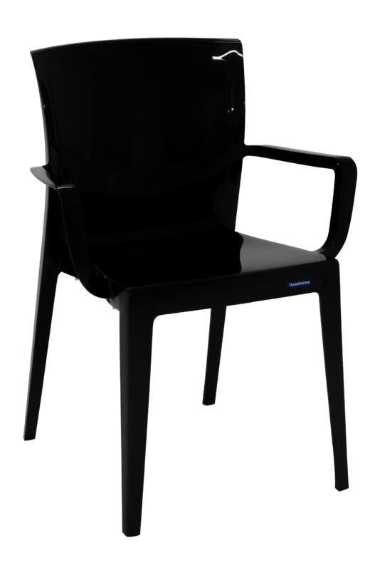 Cadeira Victória com braços preta Tramontina 92044009