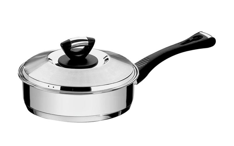 Frigideira Aço Inox com Cabo e Tampa SOLAR BAQUELITE 24cm Tramontina 62720240