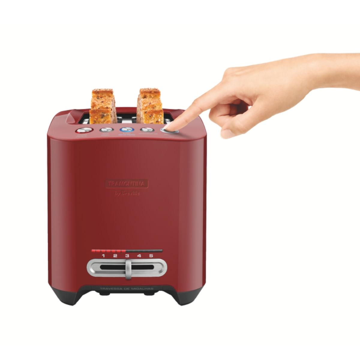 Torradeira  Tramontina by Breville Smart Vermelha em Alumínio Fundido 220 V
