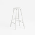 Banqueta Alta em Madeira Maciça 75cm Branco 170B Piratini