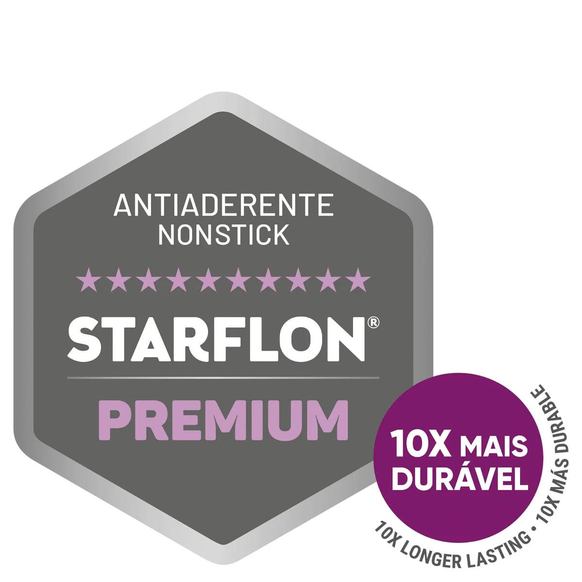 Jogo de Panelas Tramontina Mônaco em Alumínio Starflon Premium Preto 05 Peças