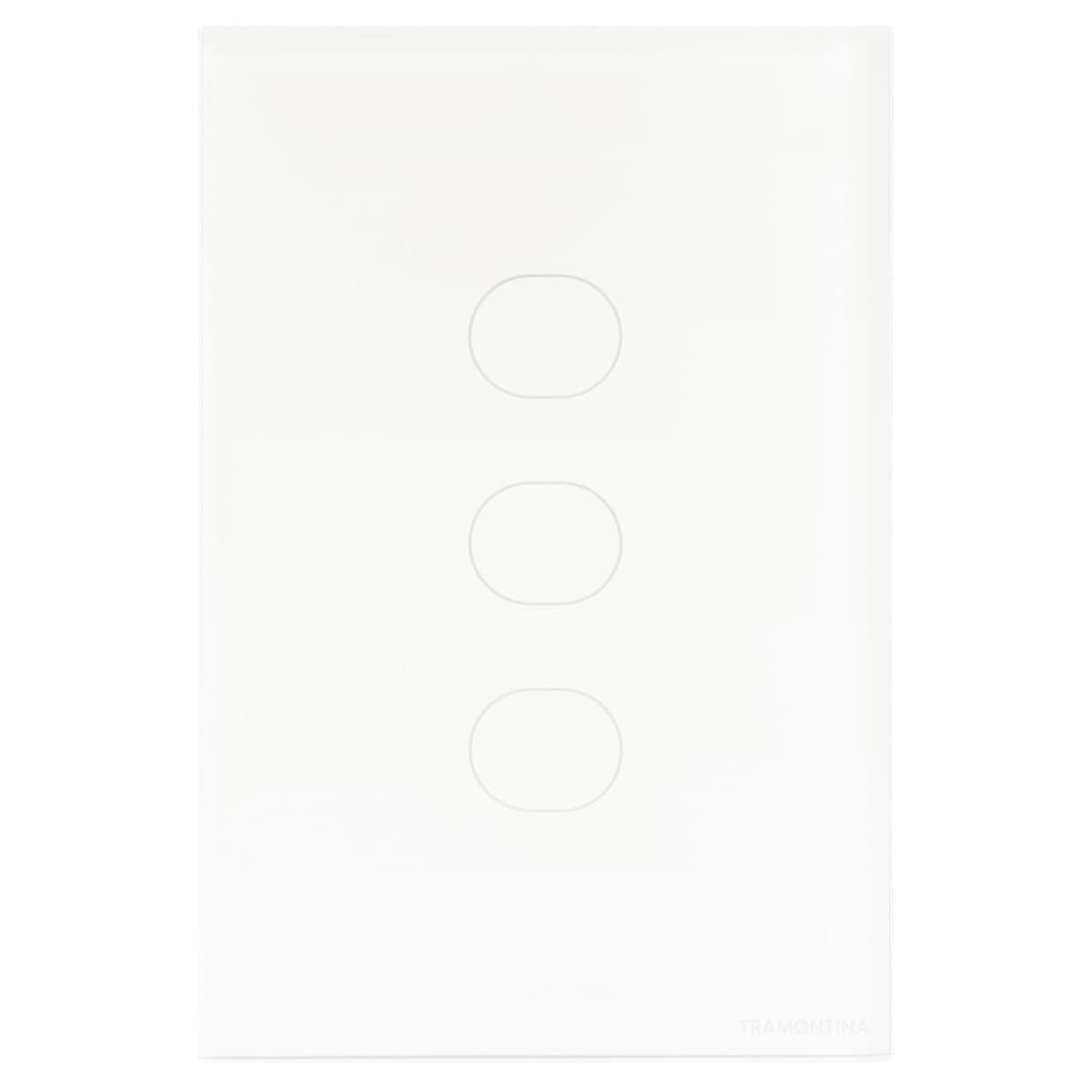 Interruptor Touch Wi-Fi Smart Tramontina Branco com 3 Canais