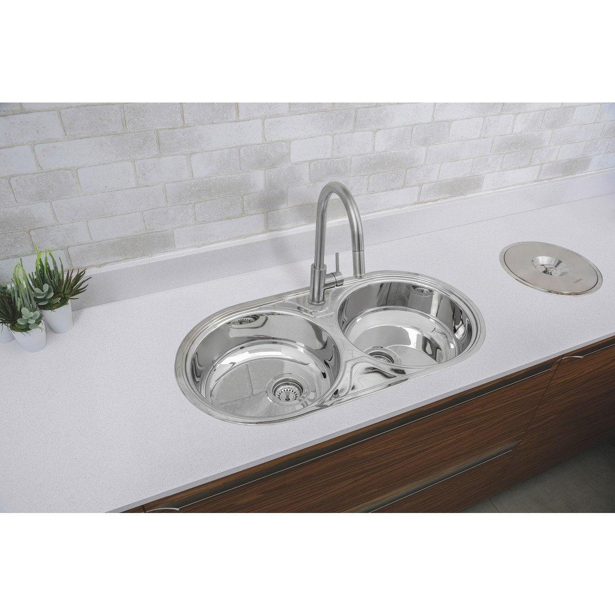 Misturador Monocomando Tramontina Arko Plus em Aço Inox com acabamento Scotch Brite e Extensor
