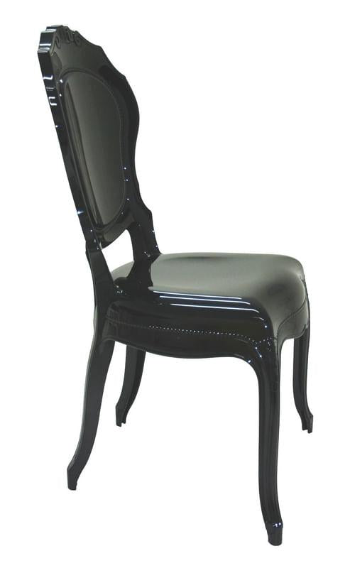 Cadeira Belle Époque em policarbonato preta Tramontina 92056009