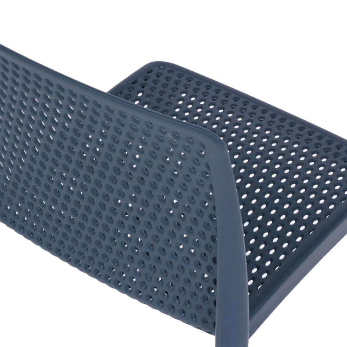 Cadeira Dots Azul Navy Empilhável em Polipropileno