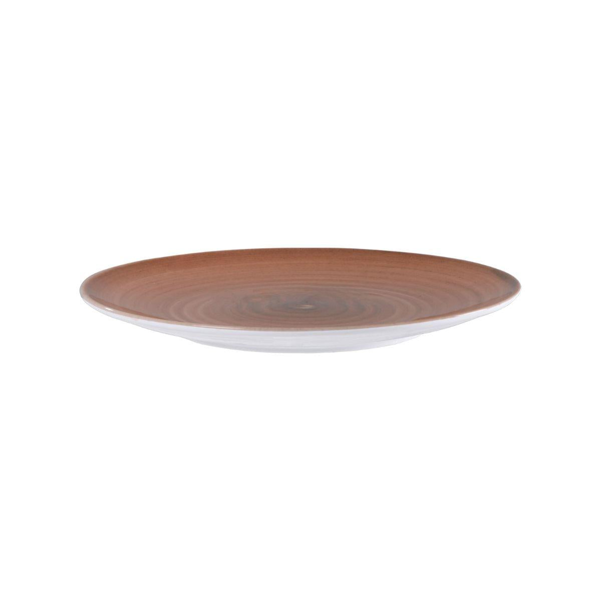 Prato Raso Tramontina Paraty Mocha em Porcelana 25 cm