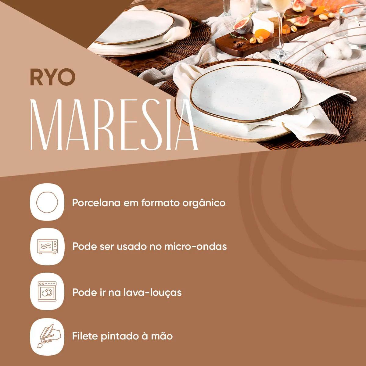 Aparelho de Jantar Chá e Café 42 Peças Ryo Maresia Oxford