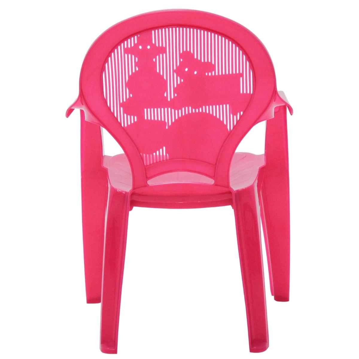 Cadeira Infantil Tramontina Catty em Polipropileno Rosa Estampado