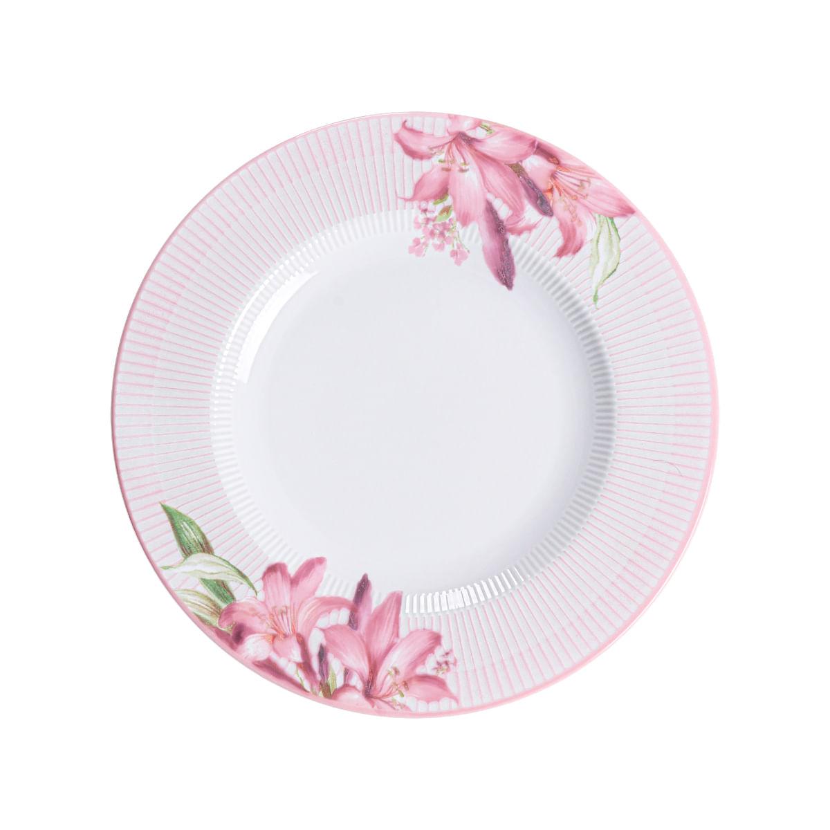Aparelho de Jantar Tramontina Poème em Porcelana Decorada 20 Peças