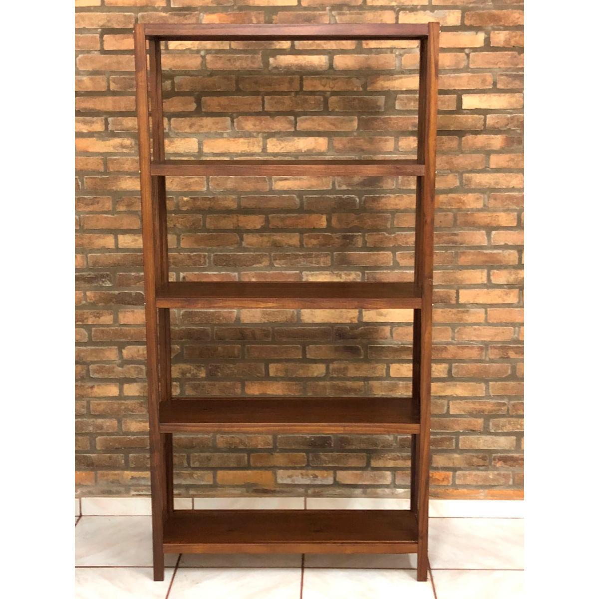 Estante Multiuso 5 Prateleiras 91 x 180 cm Castanho Escuro Delhi Tramontina