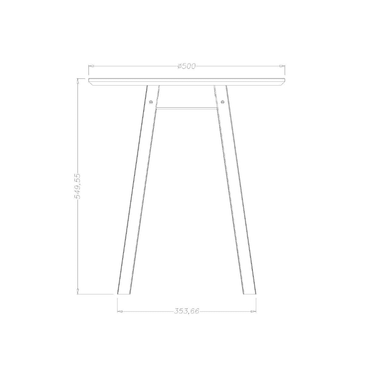 Mesa Lateral de Madeira Redonda Média 50 x 56 cm Vermelha Tramontina 91453060