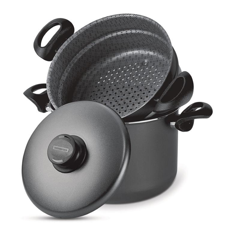 Cozi Vapore Alumínio  22 cm Preto Tramontina 20538622