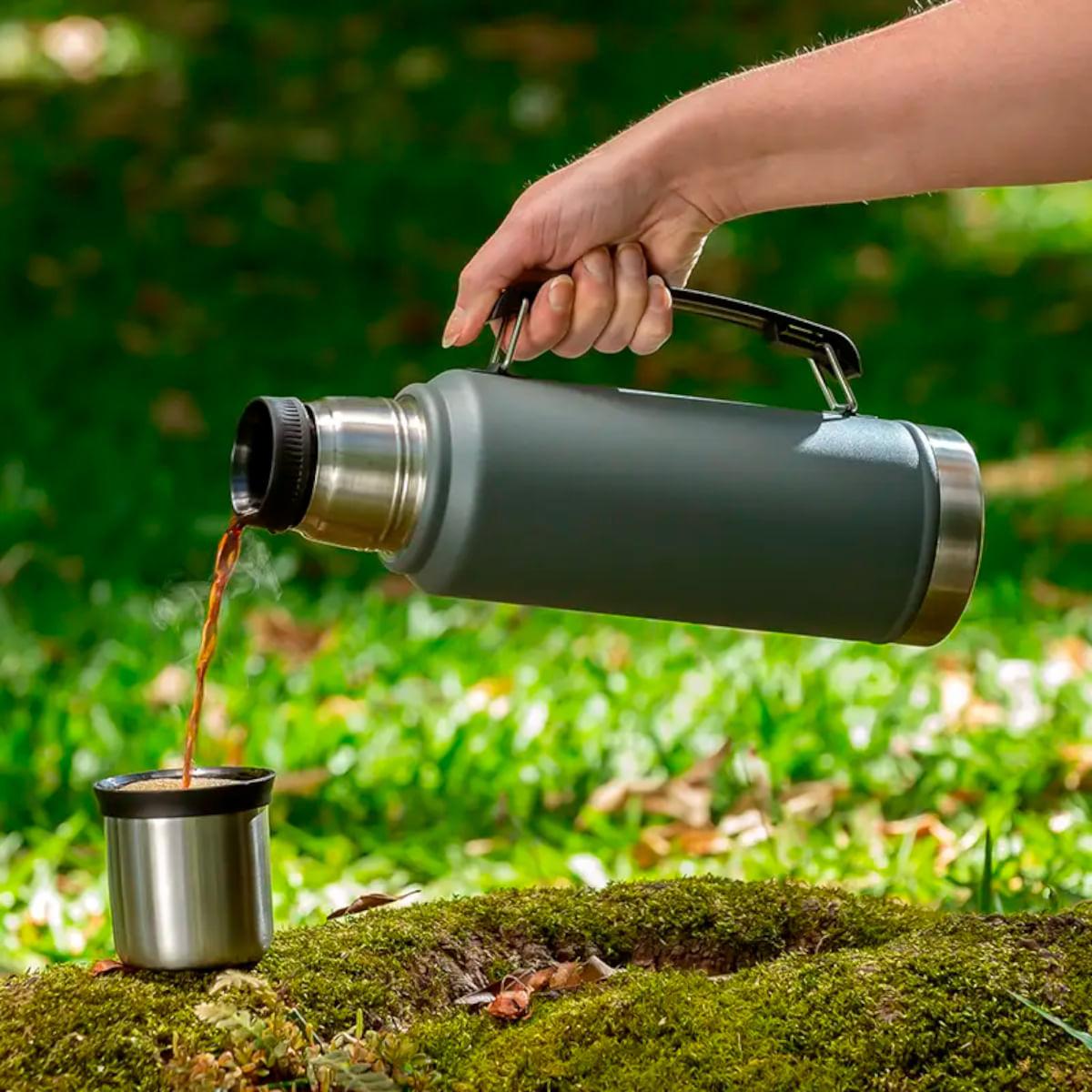 Garrafa Térmica 1 Litro Everest Cinza Soprano em Aço Inox