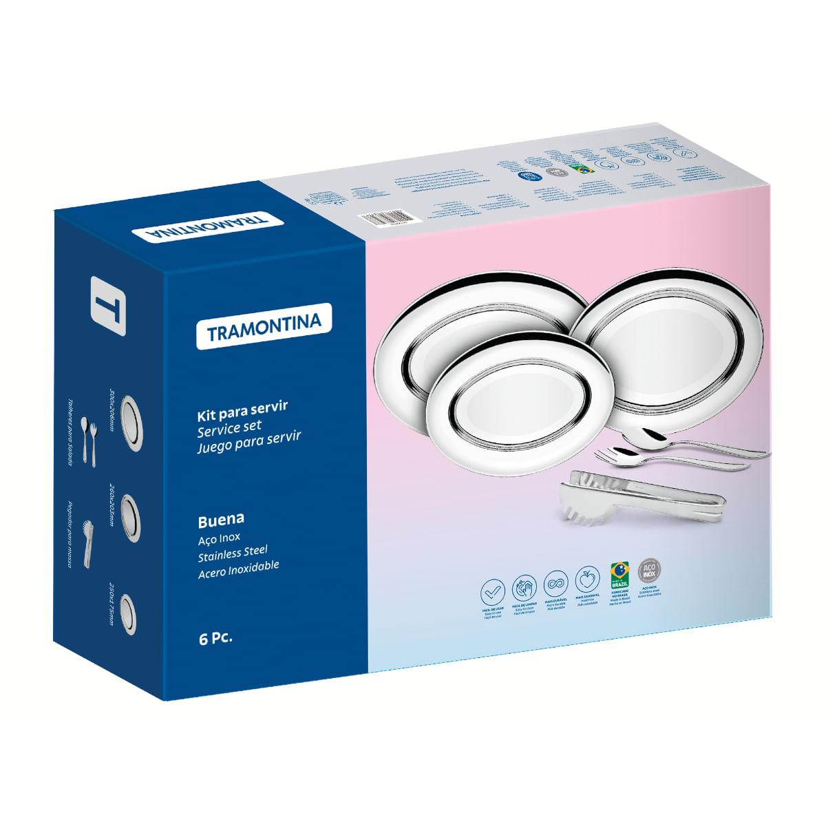 Kit para Servir Tramontina Buena em Aço Inox 6 Peças