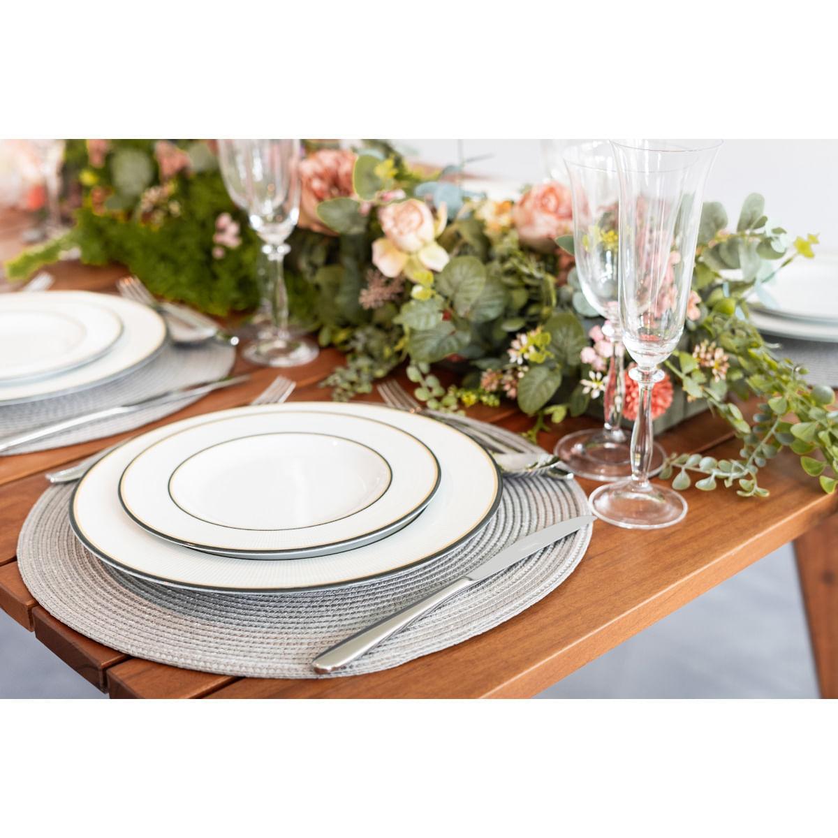 Aparelho de Jantar Tramontina Sienna em Porcelana Decorada 30 Peças