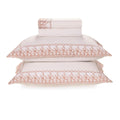 Jogo de Cama Queen 200 Fios Karsten Bordado Antônia Branco Rosa