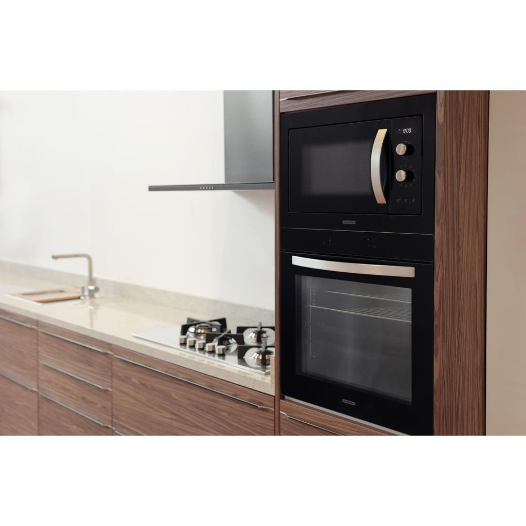 Micro-ondas de Embutir Tramontina Glass Cook 60 25 L em Vidro Temperado Preto 8 Funções